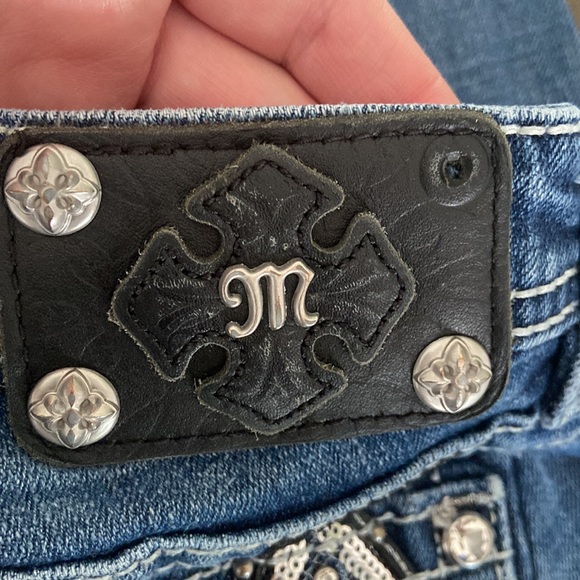 MISS ME size 8 Girl's Skinny jeans beautiful embellished rear pockets 💕 - Picture 16 of 17